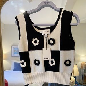 Industry Republic flower knit sweater- NWT